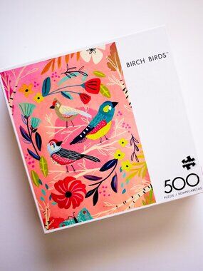 GORGEOUS "Birch Birds" (500) Piece Jigsaw Puzzle by Buffalo